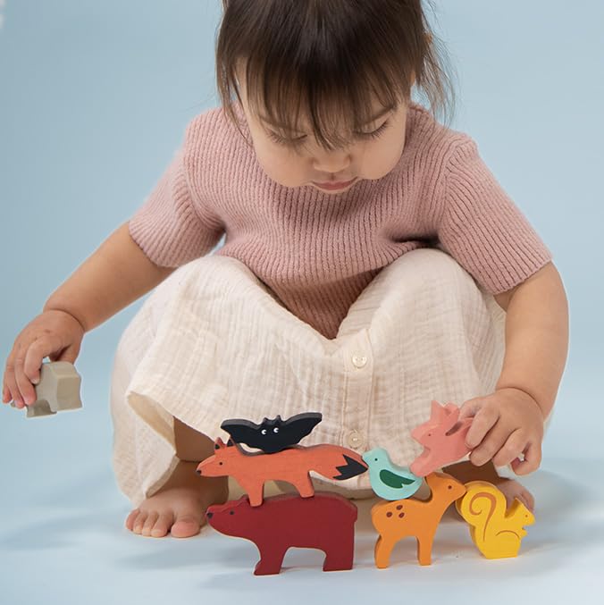 Happy Stacking Safari - 7pc Wooden Stacking Toy