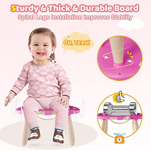 Kikidex Magnetic Drawing Board, Toddler Girl Toys for 1-2 Year Old, Doodle Board Pad Learning and Educational Toys for 1 2 3 Year Old Baby Kids Birthday Gift(Soft Pink)