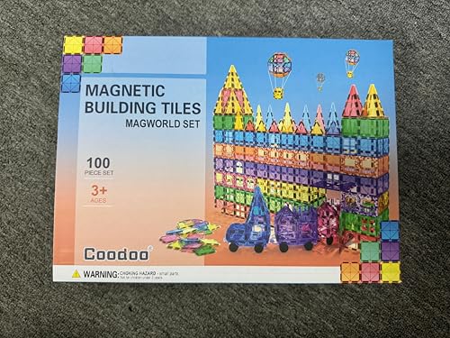 100PCS Magnetic Tiles STEM Building Toys Set