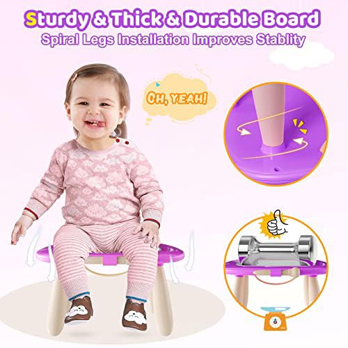 Kikidex Magnetic Drawing Board, Toddler Girl Toys for 1-2 Year Old, Doodle Board Pad Learning and Educational Toys for 1 2 3 Year Old Baby Kids Birthday Gift(Soft Pink)