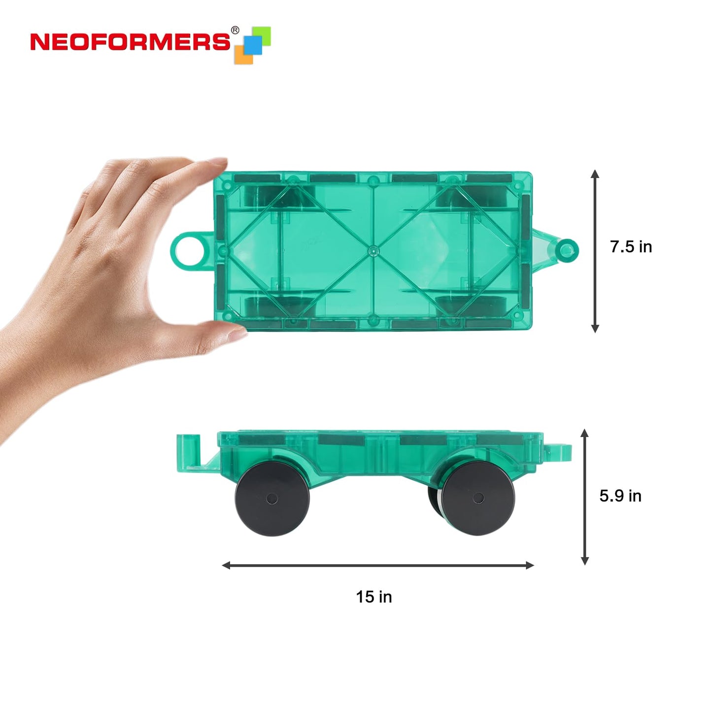 Magnetic Tiles Car Set Truck Kit Toys