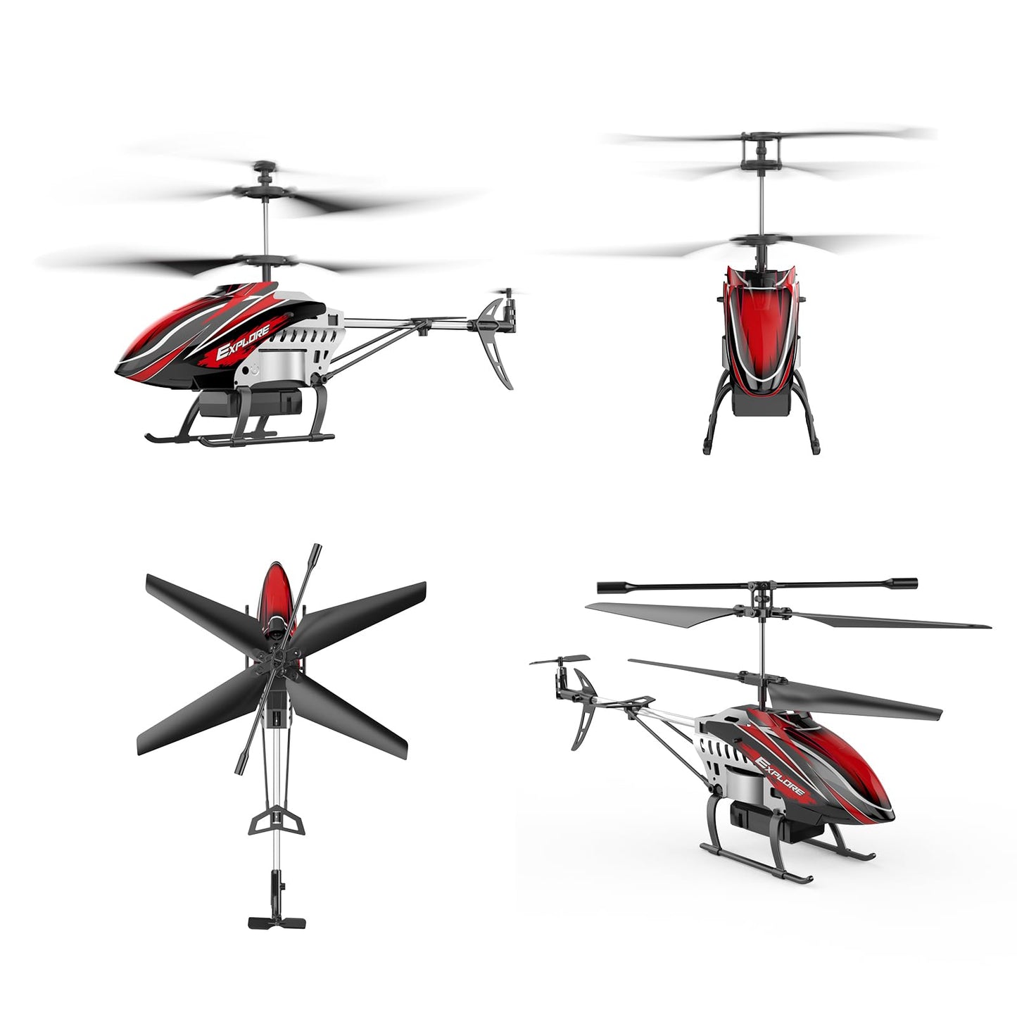 RC Helicopter, Remote Control Helicopter for Kids with 30Mins Flight(2 Batteries), 7+1 LED Light Modes, Altitude Hold, RC Toys for Boys Girls