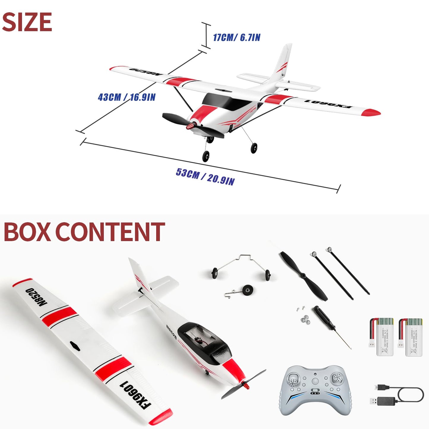 HAWK'S Work 2 CH RC Airplane, RC Plane
