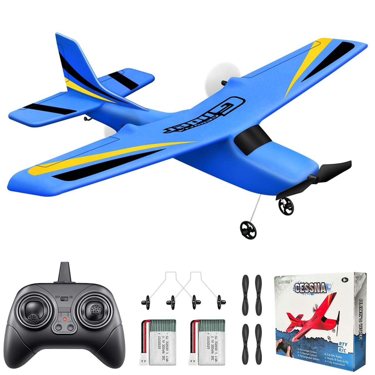 HAWK'S Work 2 CH RC Airplane, RC Plane
