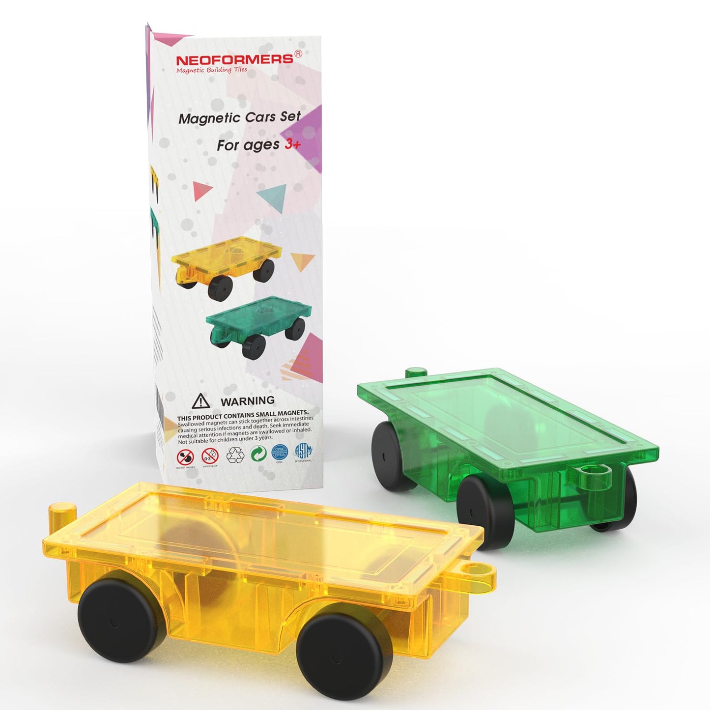 Magnetic Tiles Car Set Truck Kit Toys