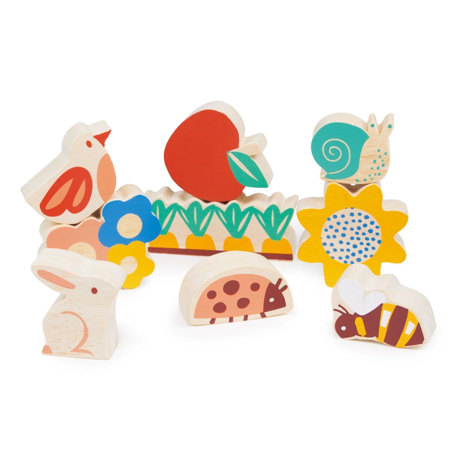 Happy Stacking Safari - 7pc Wooden Stacking Toy