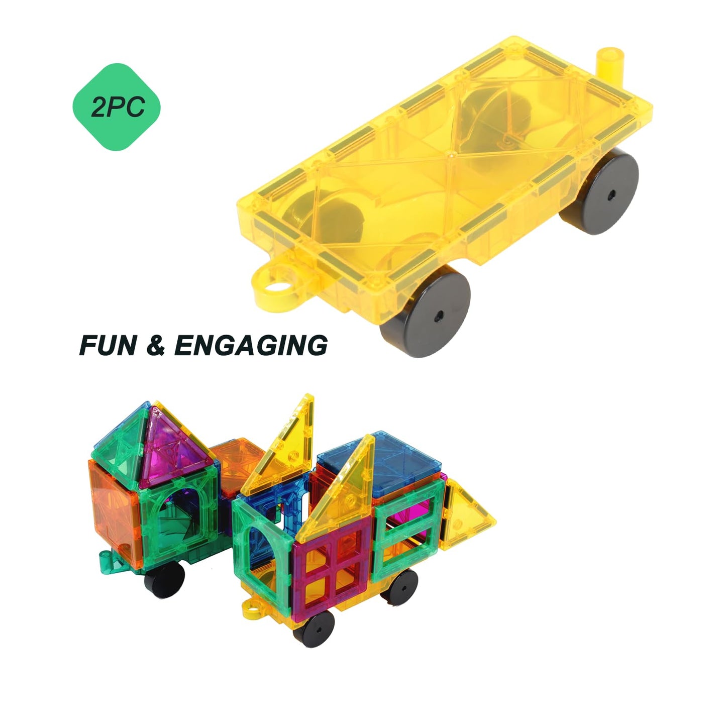 Magnetic Tiles Car Set Truck Kit Toys