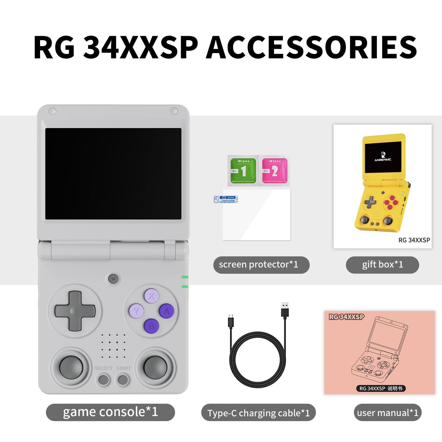 Foldable Retro Handheld Game Console