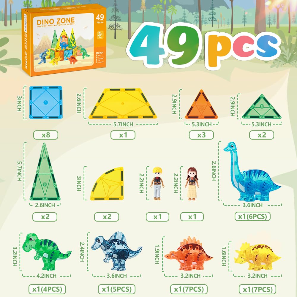 102PCS Ice Castle Magnetic Tiles, 3D Building Blocks STEM Educational Kids Toys for Pretend Play, 3 4 5 6 7 8 Year Old Birthday Gifts for Boys and Girls, Preschool Learning Toys for Birthday