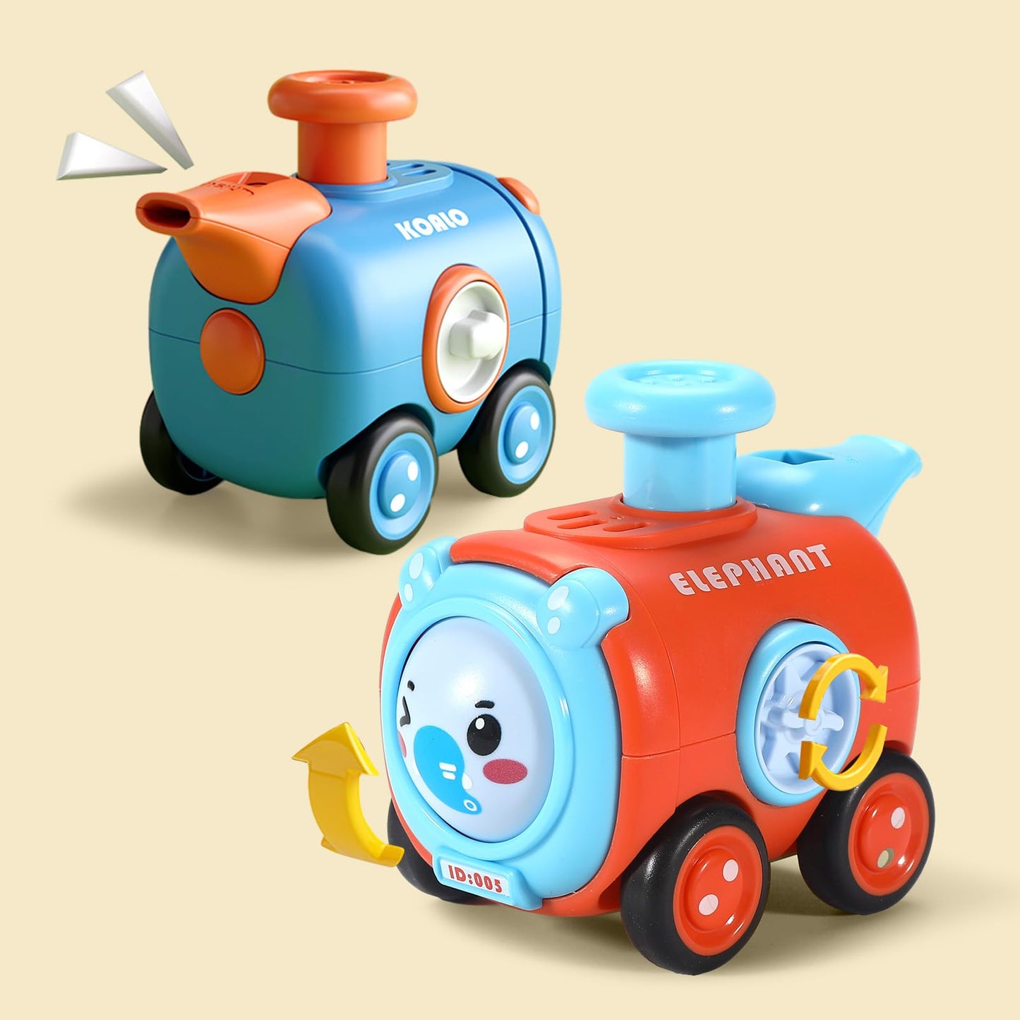 Colorful Animal Whistle Cars – Press & Go Toddler Toys for 1-3 Year Olds, Bright Colors, Perfect Gift**