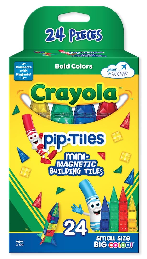 Crayola Mini Magnetic PIP-Tiles, Bold Colors