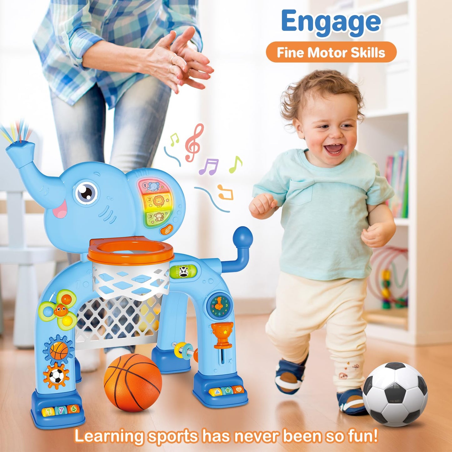 Shemira Toddler Basketball Hoop & Soccer