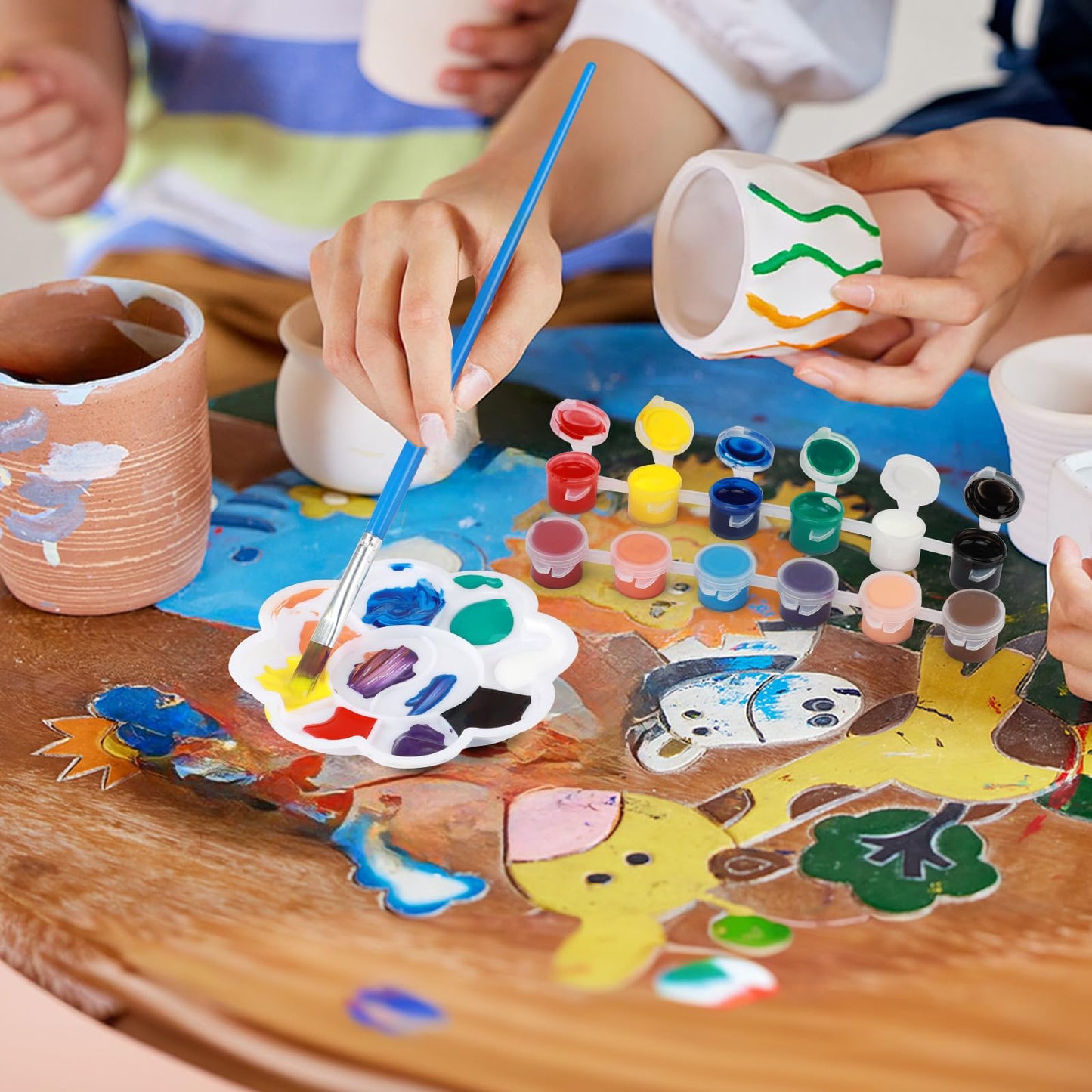Pottery Wheel for Kids - Complete Pottery Painting Kit Arts and Crafts for Kids Ages 8-12 with 3 Pack Air Dry Clay Art Supplies Toys for Girls Boy Birthday Gift for 6 7 8 9 10 11 12+