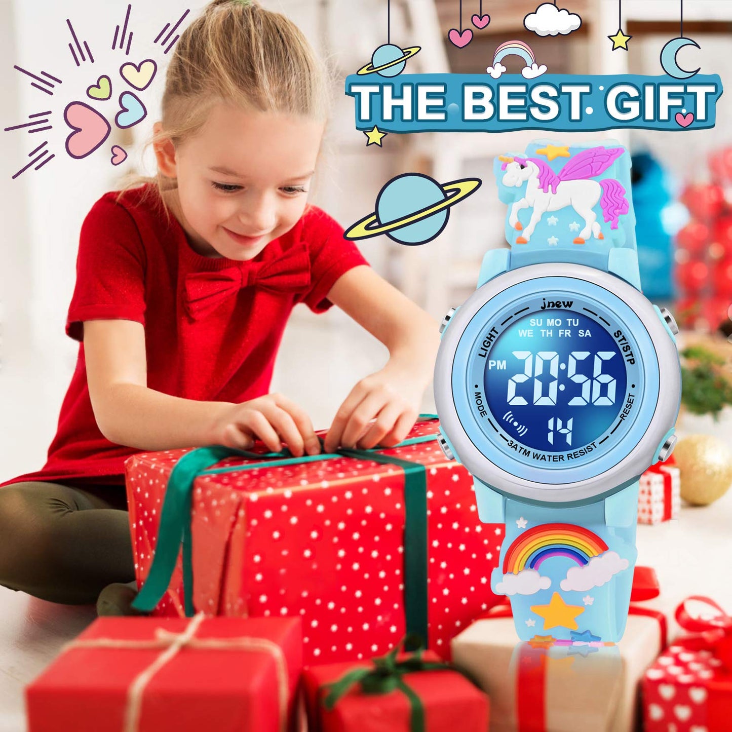 3D Cartoon Waterproof Watches for Girls