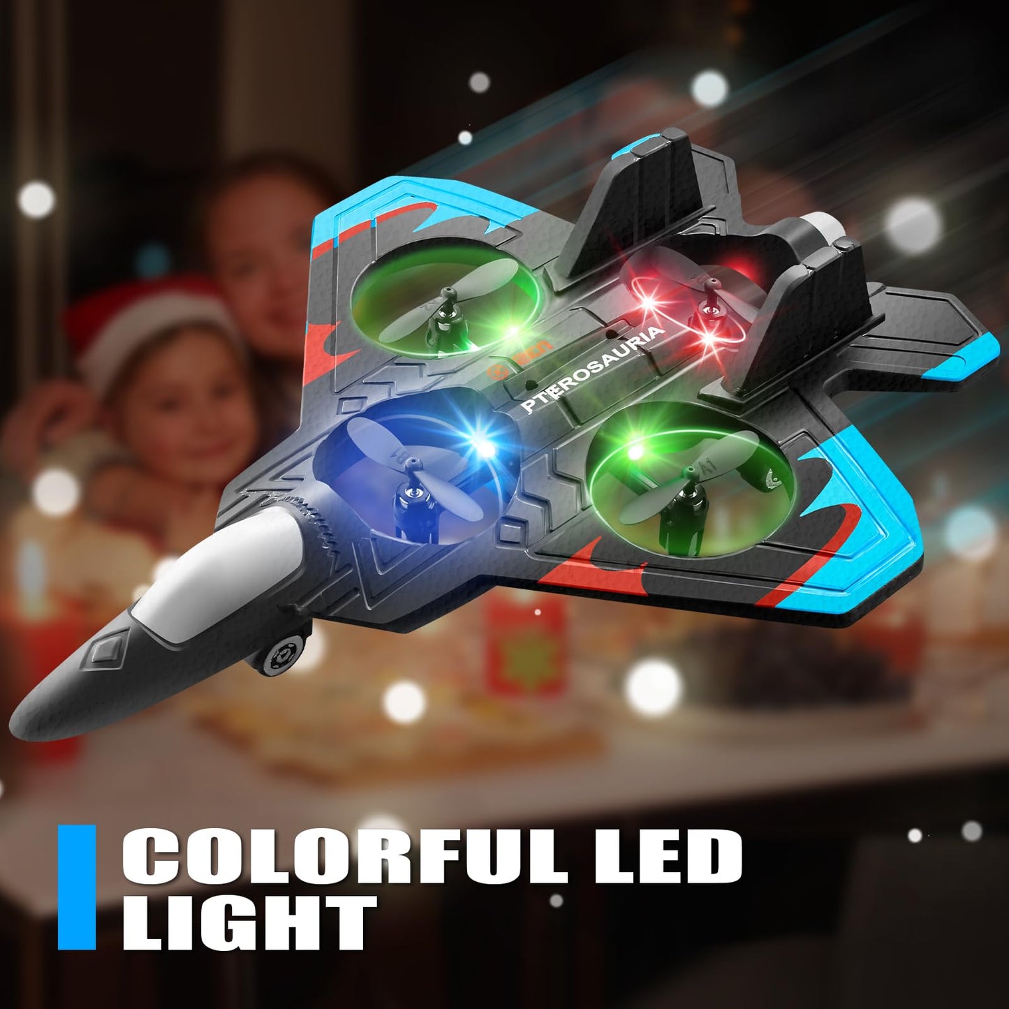 4DRC V32 Foam Remote Control Airplanes RC Planes for Kids Adults 8-16, RC Airplane Fighter Jet with Light, 360° Flip Fighter Jet Toys, Stunt Roll, Airplane Toy Gifts for Kids Boys
