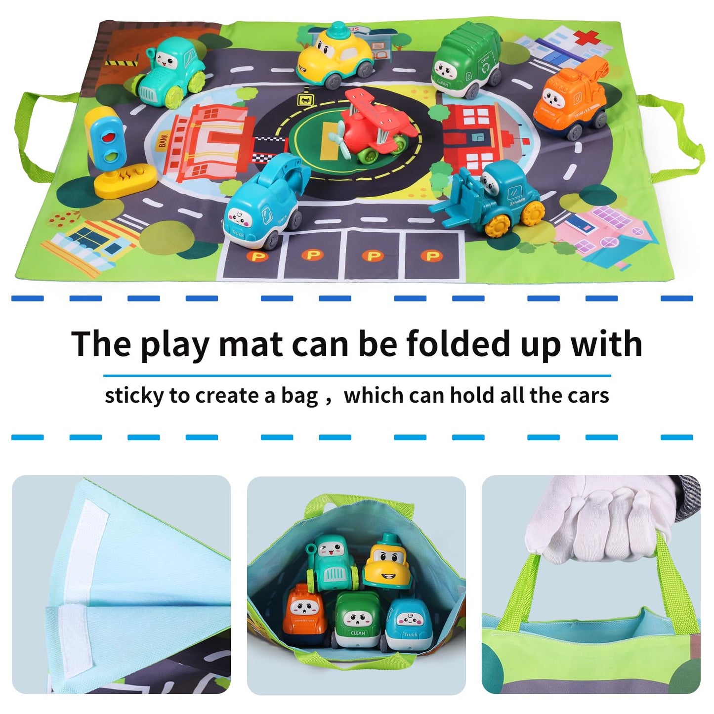 Baby Cranes Car Toys with Playmat