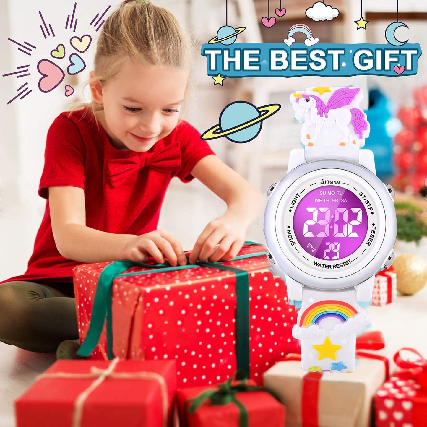 3D Cartoon Waterproof Watches for Girls