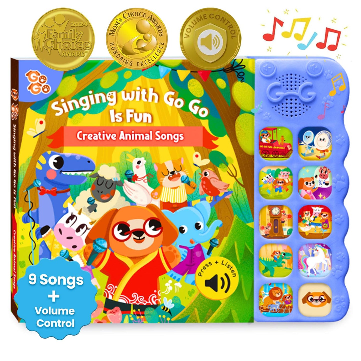GO GO Creative Nursery Rhymes: Nursery Rhyme Books, Sound Books, 9 Songs, Musical Books for Toddlers 1-3, Talking Books for Toddlers 1-3, Music Books for Toddlers 1-3, Baby Music Book