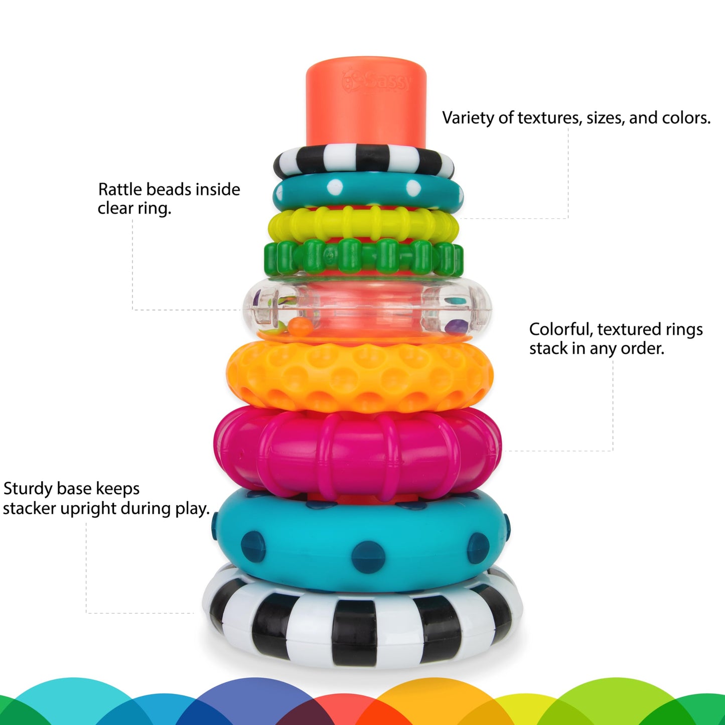 Sassy Stacks of Circles Stacking Ring Toys Set