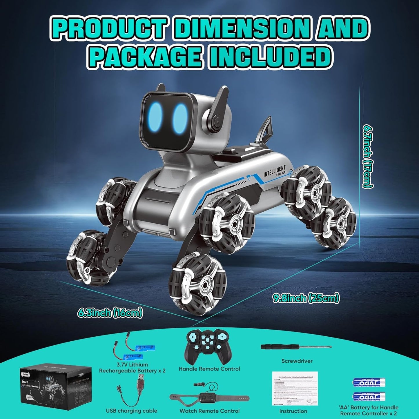 Remote Control Robot Dog Toy for Kids,
