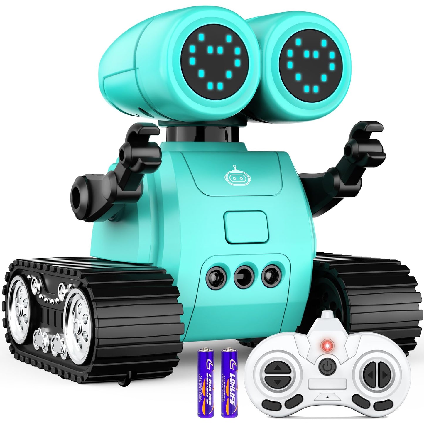 Hamourd Robot Toys for Boys Girls, Emo Robot with Walkie-Talkie Function, Gesture Sensing, Flexible Head & Arms, Programming Motion, Dance Moves, Music, Multi-Mode LED Eye, Toys for Ages