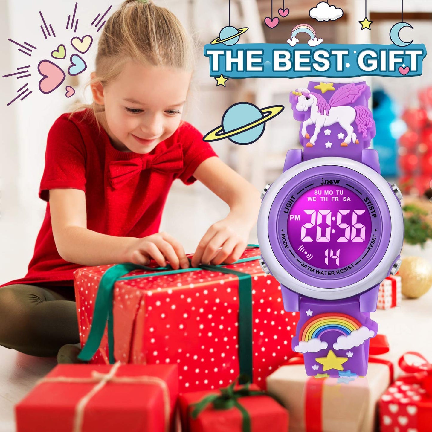 3D Cartoon Waterproof Watches for Girls