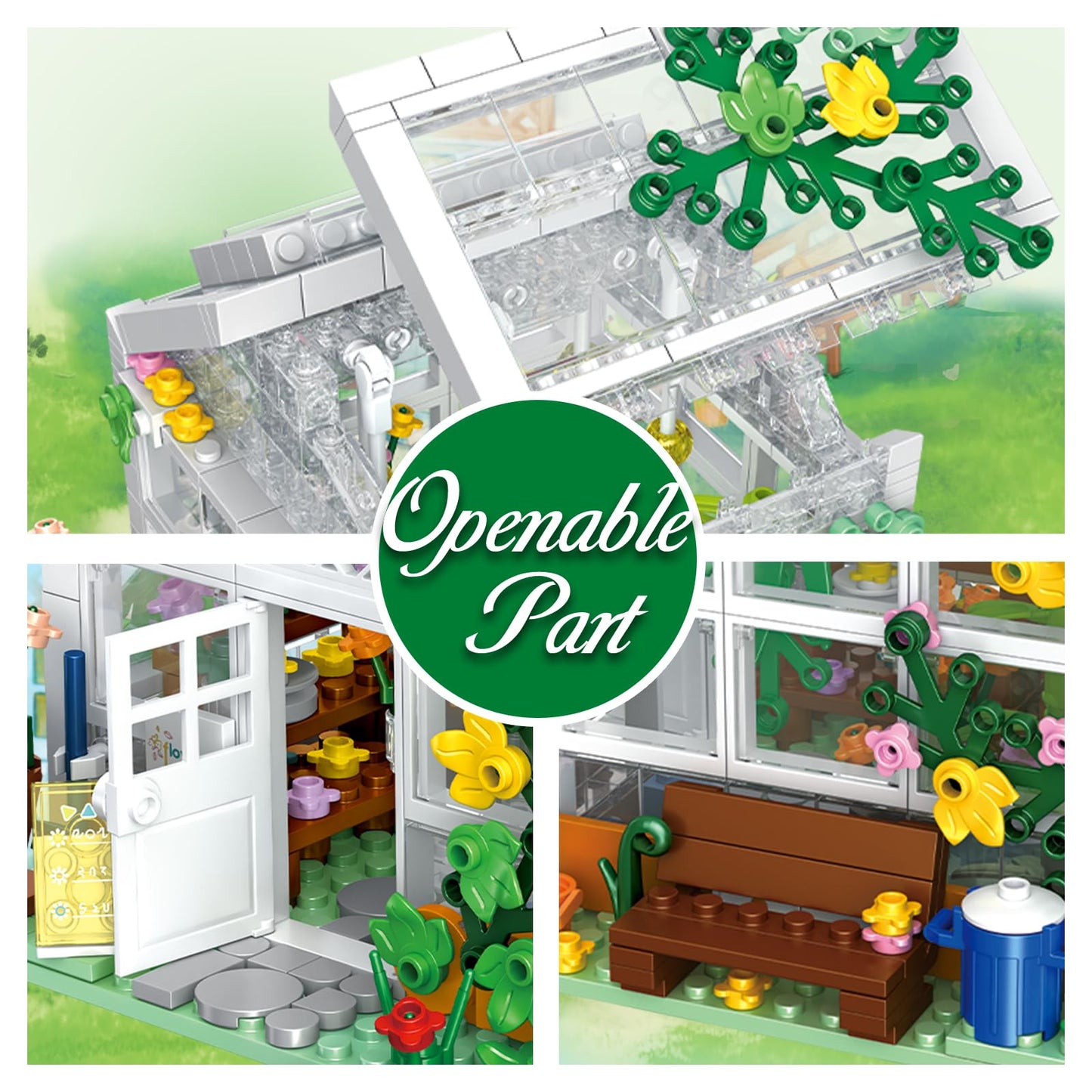 QLT White Flowers House Building Set
