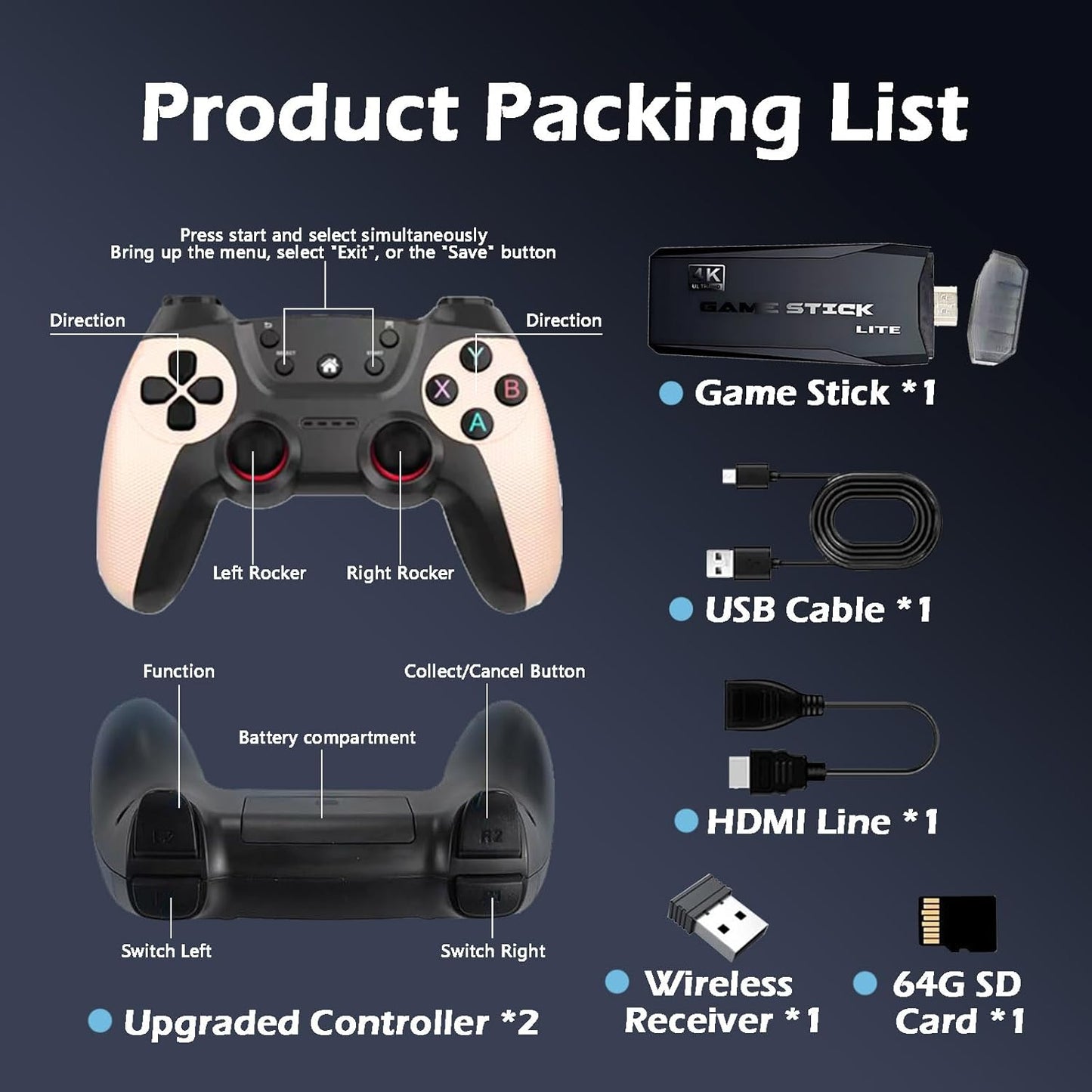 Upgraded Wireless Retro Gaming Console