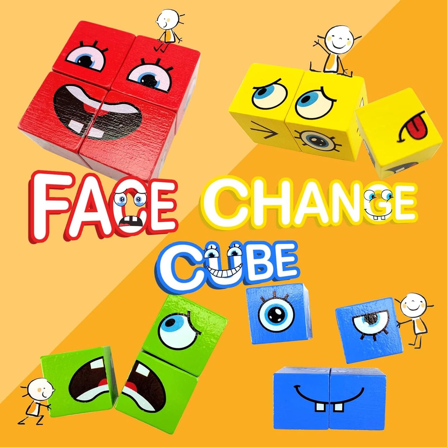 Expression Puzzle Building Blocks