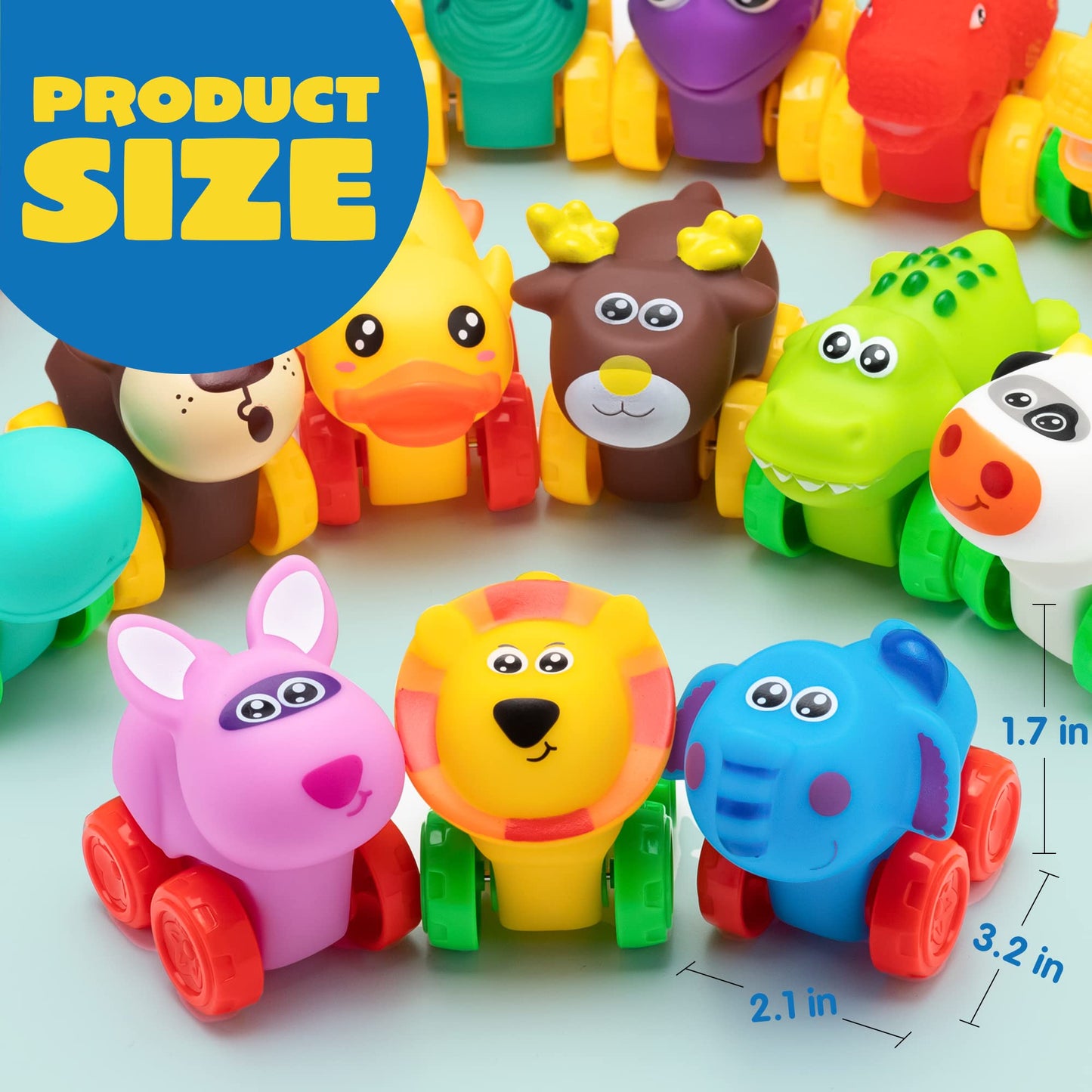 JOYIN Cartoon Cars, Soft Rubber Toy Car Set, Mini Vehicles, Bath Toy Car for Toddlers, Gift for Boys and Girls Easter Basket Stuffers, Summer Beach and Pool Activity, Party Favors for Kids