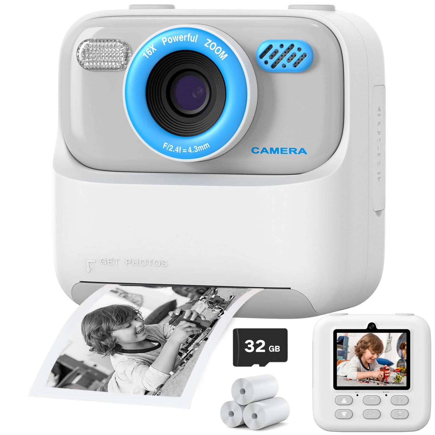 Upgrade Kids Camera Instant Print for Boys and Girls
