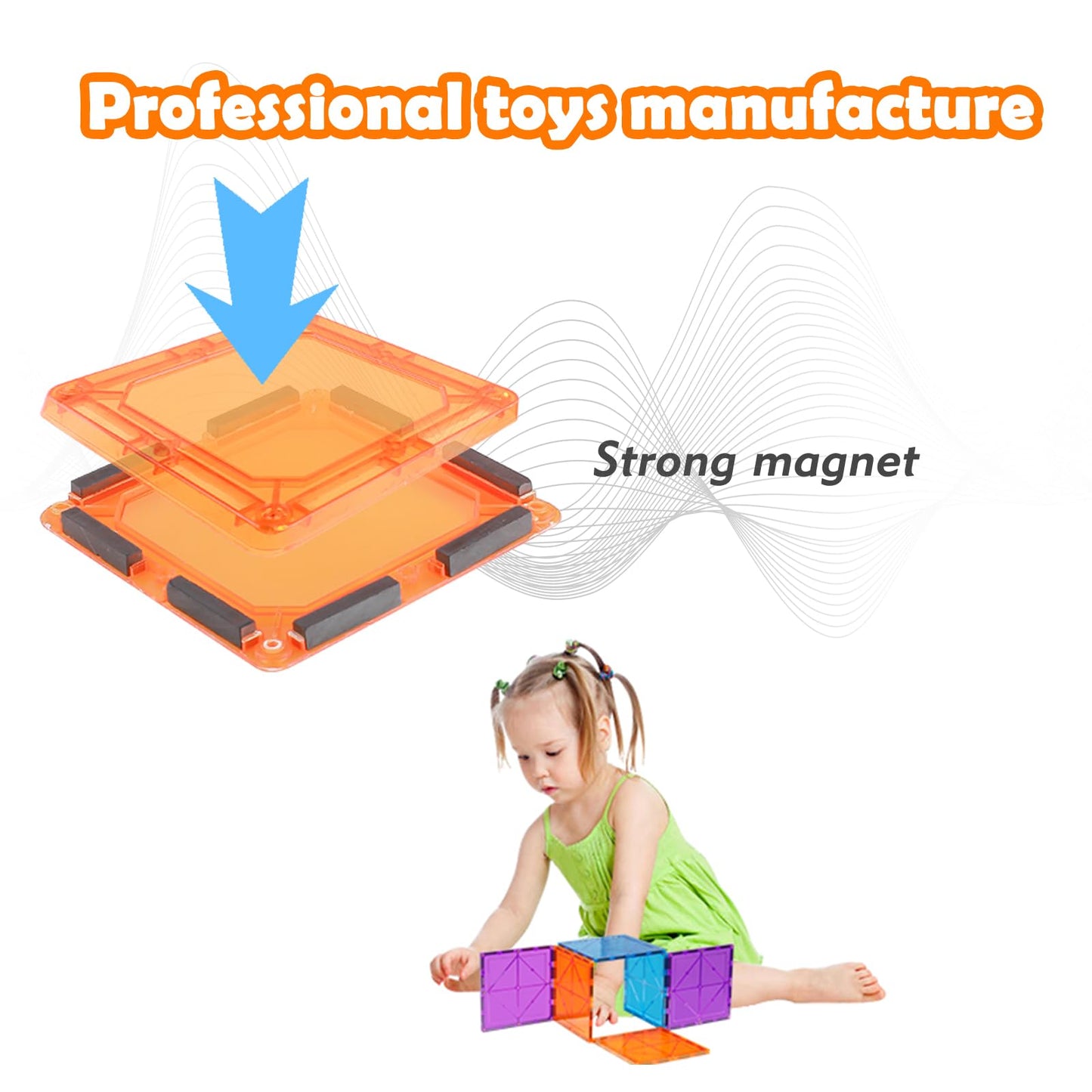 Magnetic Tiles Car Set Truck Kit Toys