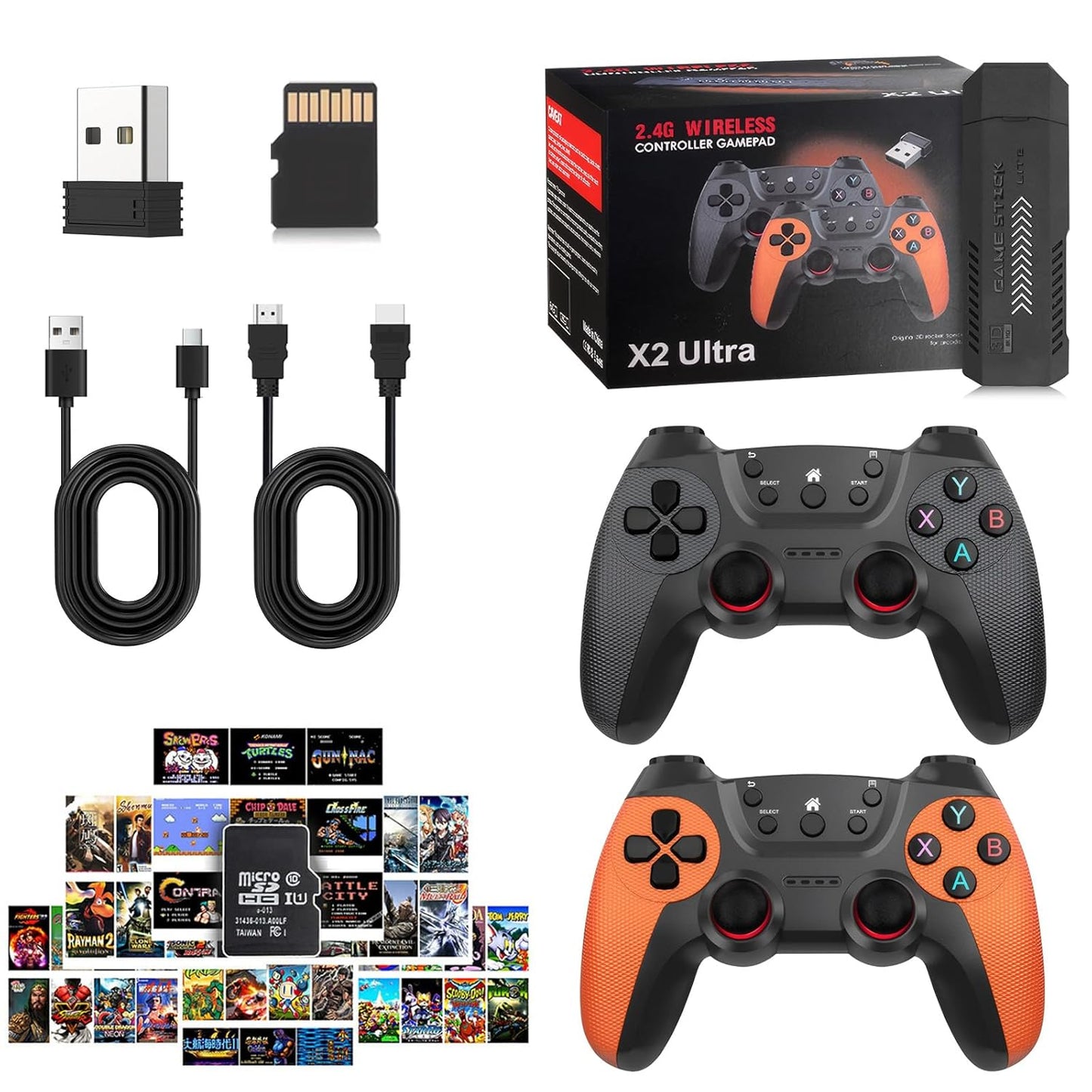 20000+ Games,2025 Retro Home Game Console Wireless