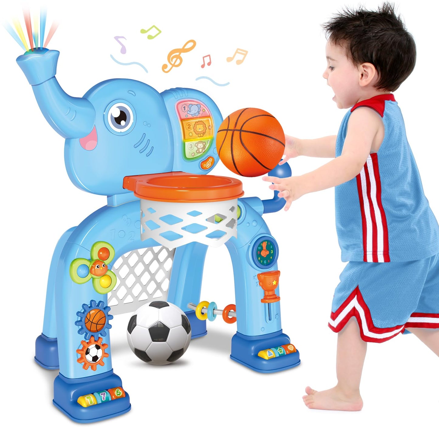 Shemira Toddler Basketball Hoop & Soccer