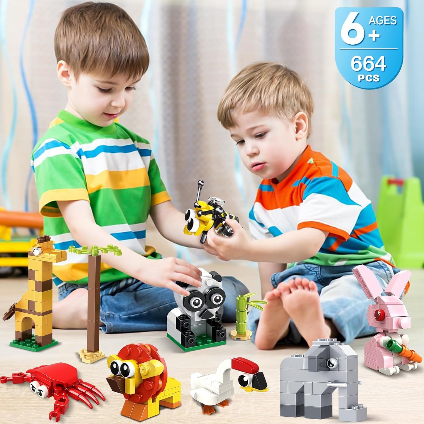 20 Pack Animals Building Blocks Toy for Easter