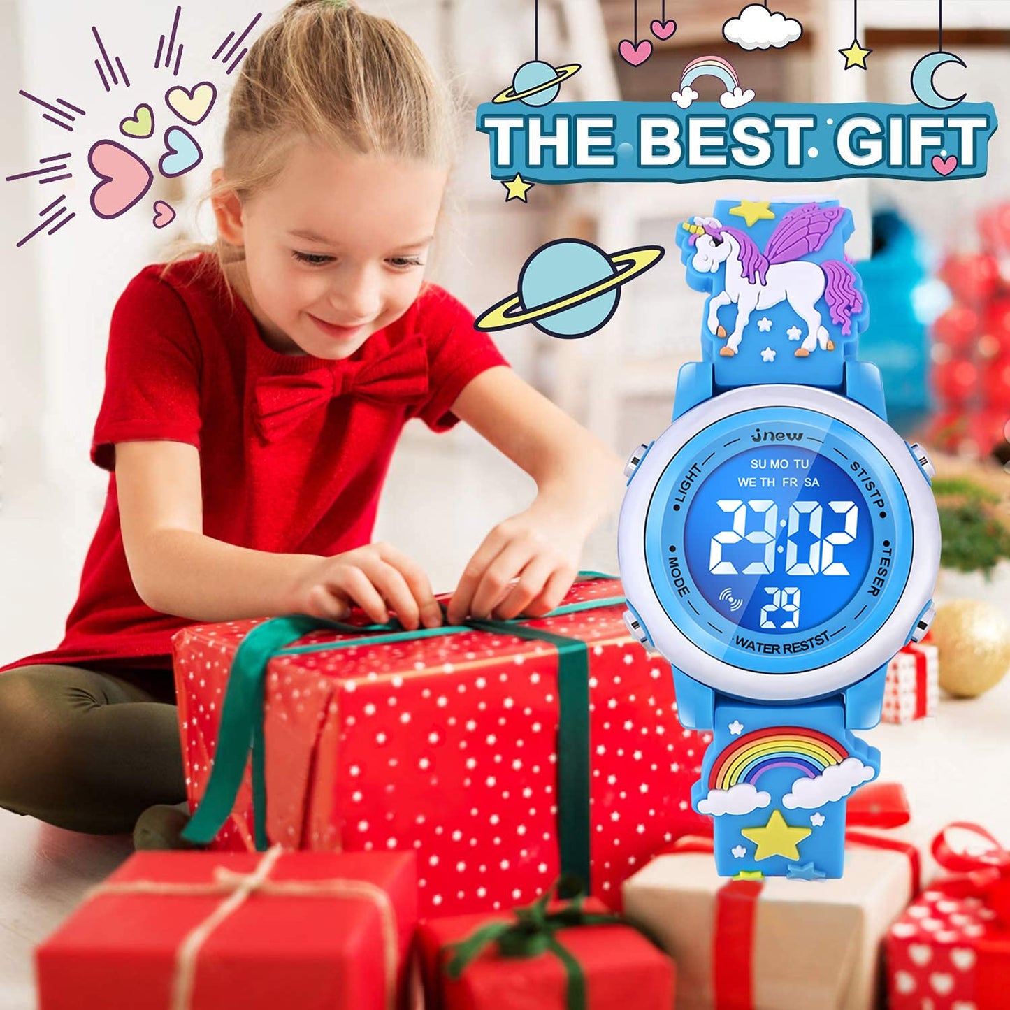 3D Cartoon Waterproof Watches for Girls