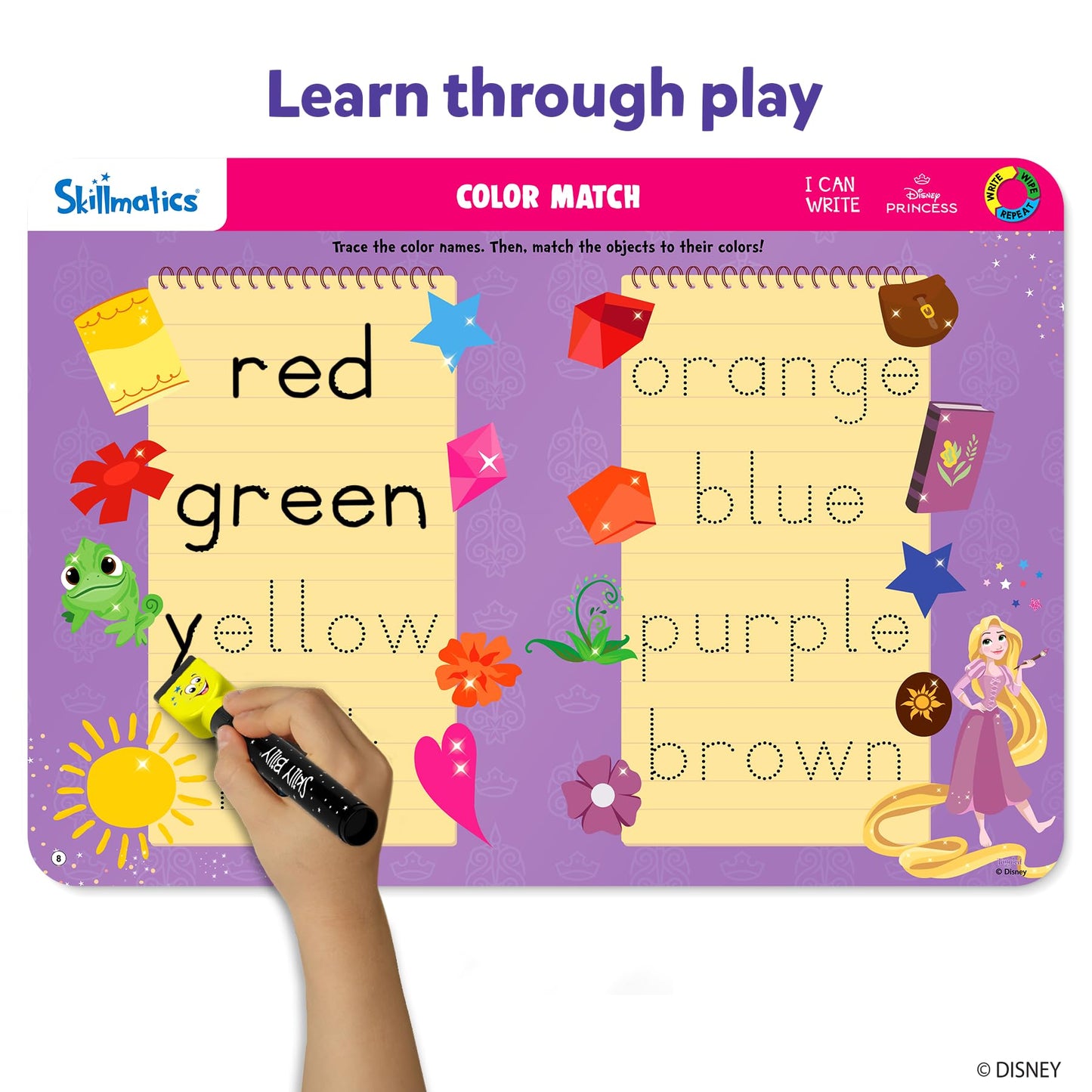 Skillmatics Search and Find Disney Princess Educational Game - Reusable Preschool Learning Activities, Perfect for Toddlers & Kids Who Love Toys, Art & Crafts, Gifts for Boys & Girls Ages 3, 4, 5, 6
