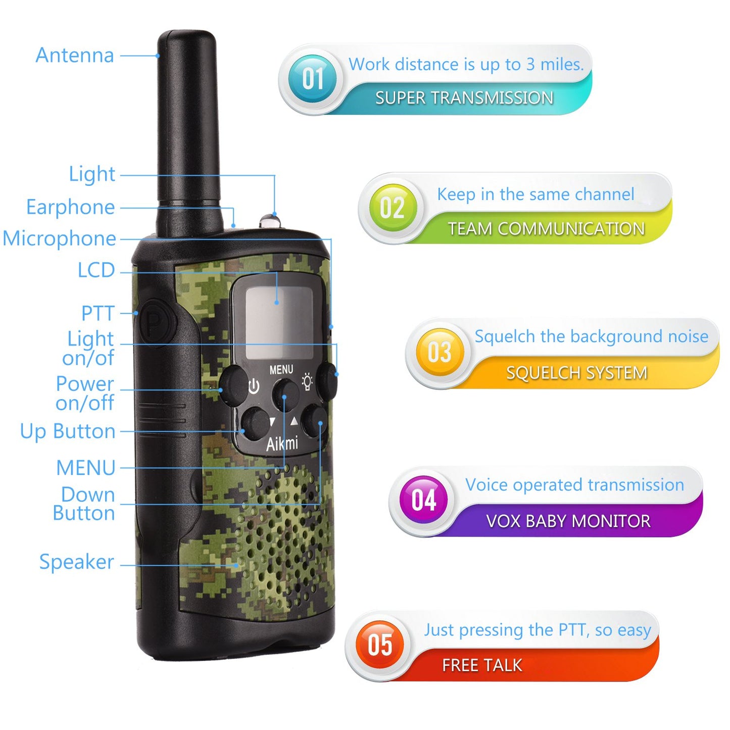 Handheld Walkie Talkies Durable Toy