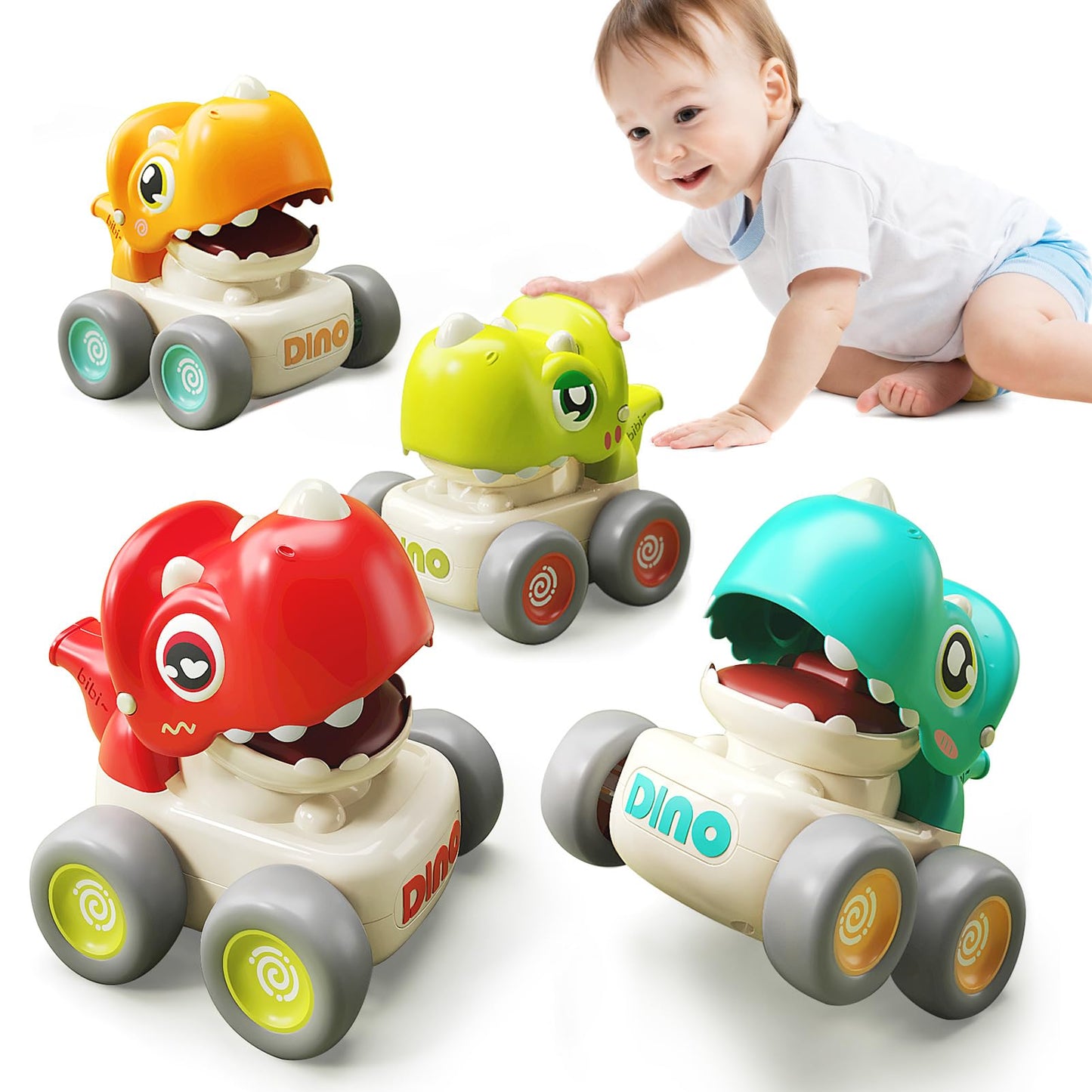 Colorful Animal Whistle Cars – Press & Go Toddler Toys for 1-3 Year Olds, Bright Colors, Perfect Gift**