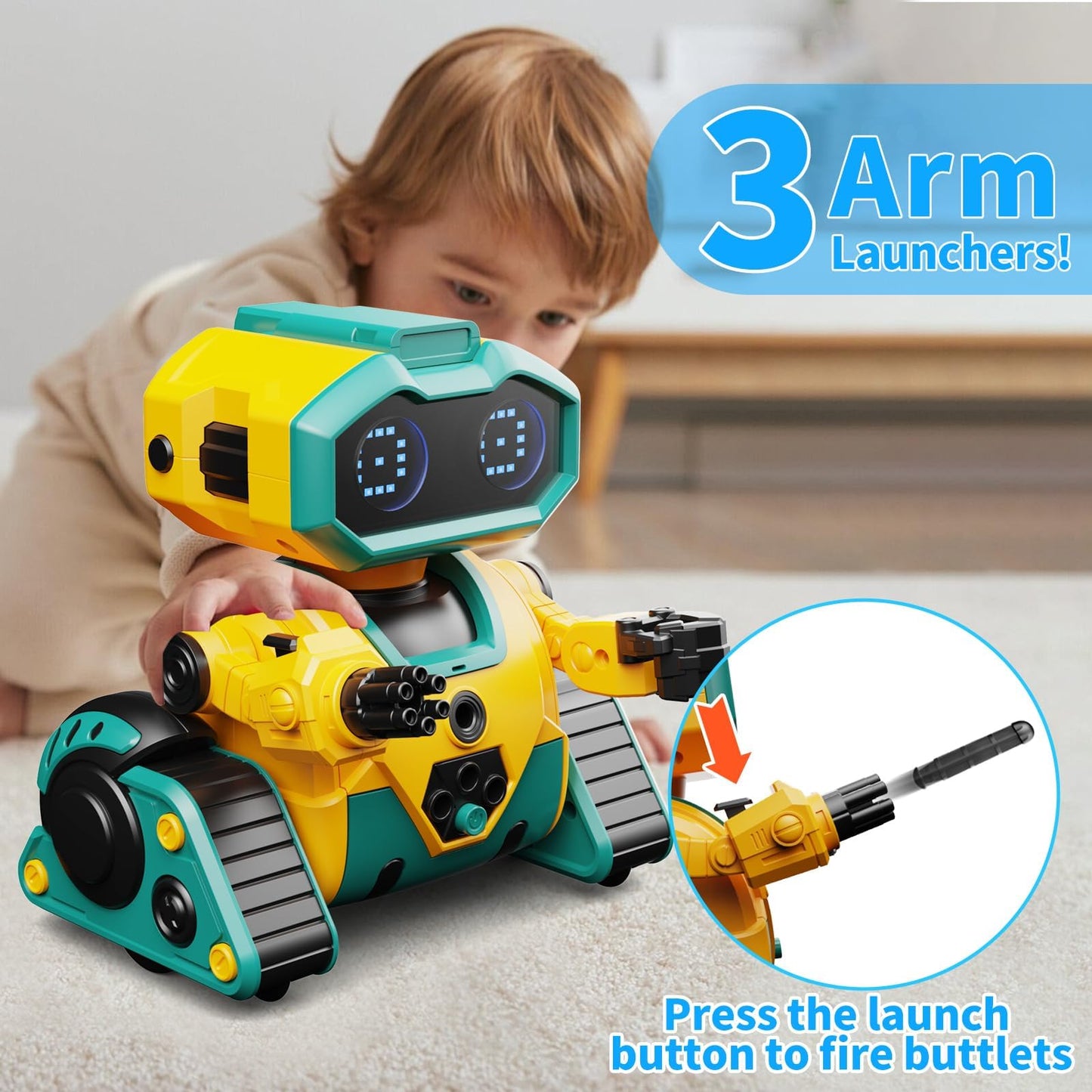 Robot Toys for Boys Girls,Rechargeable RC Robot