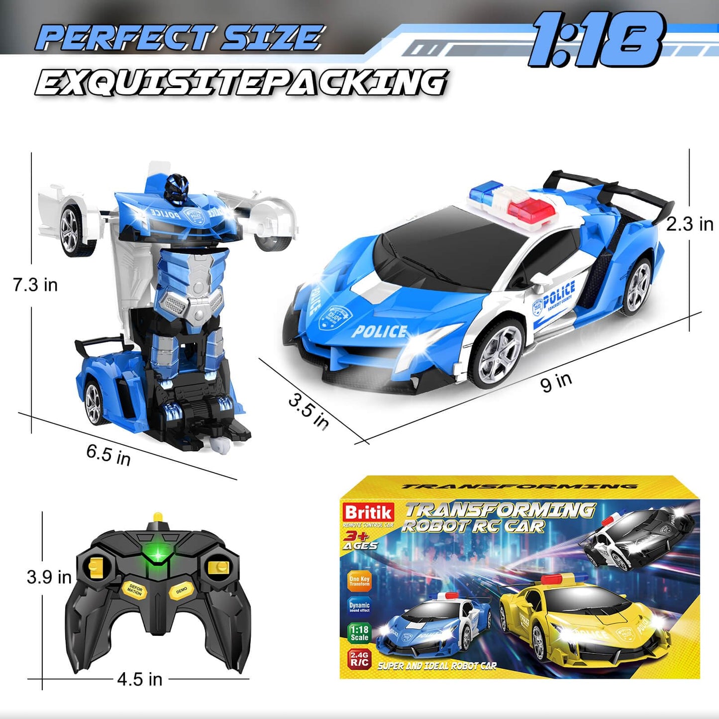 Transform Remote Control Car Toy for Kids