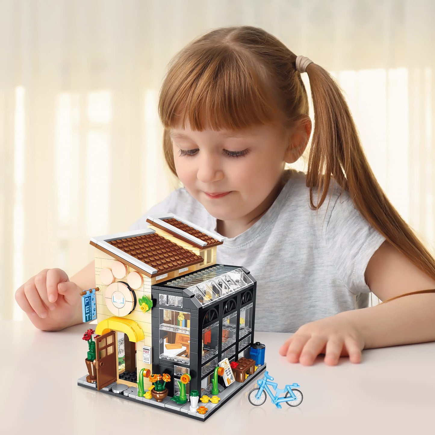 QLT White Flowers House Building Set