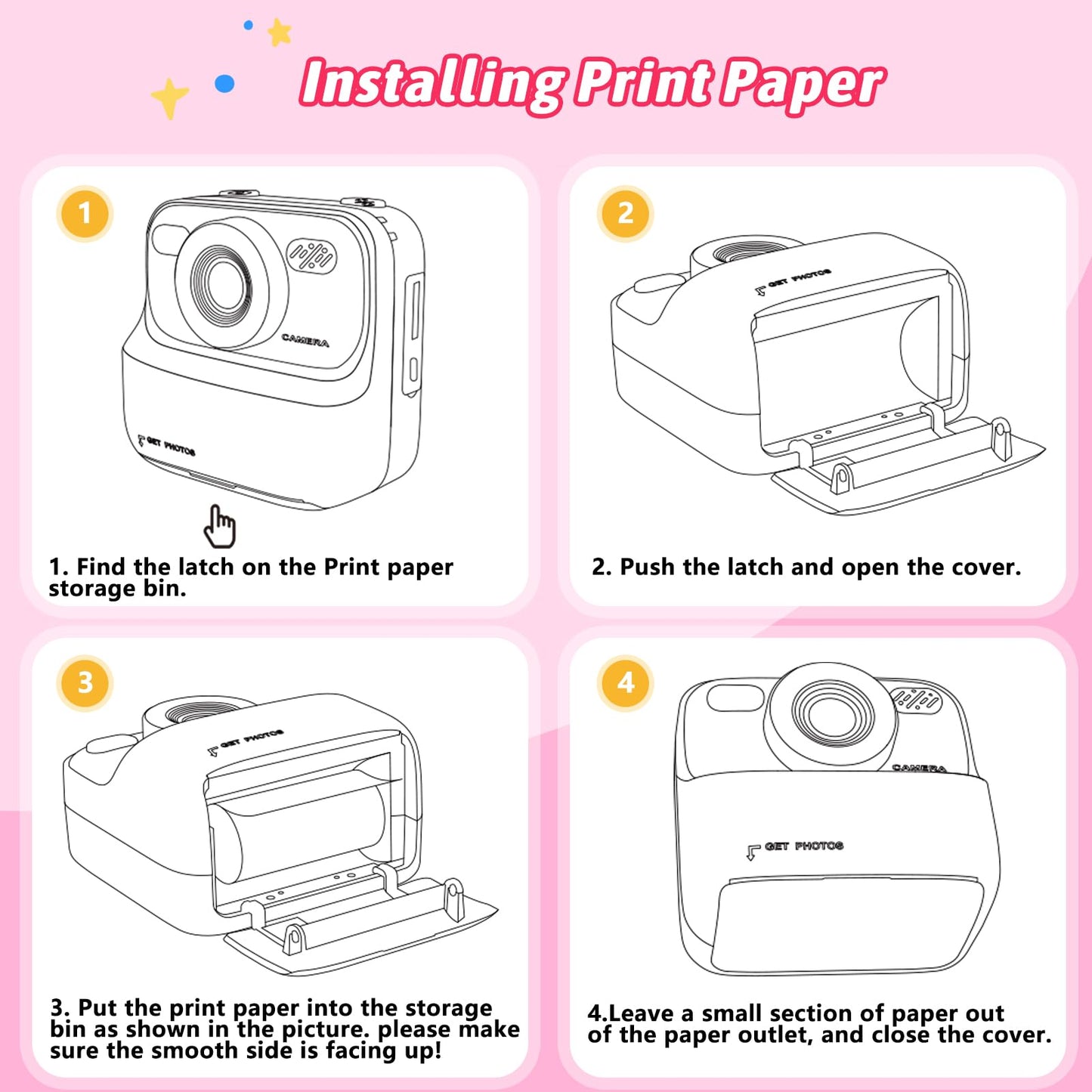 Upgrade Kids Camera Instant Print for Boys and Girls