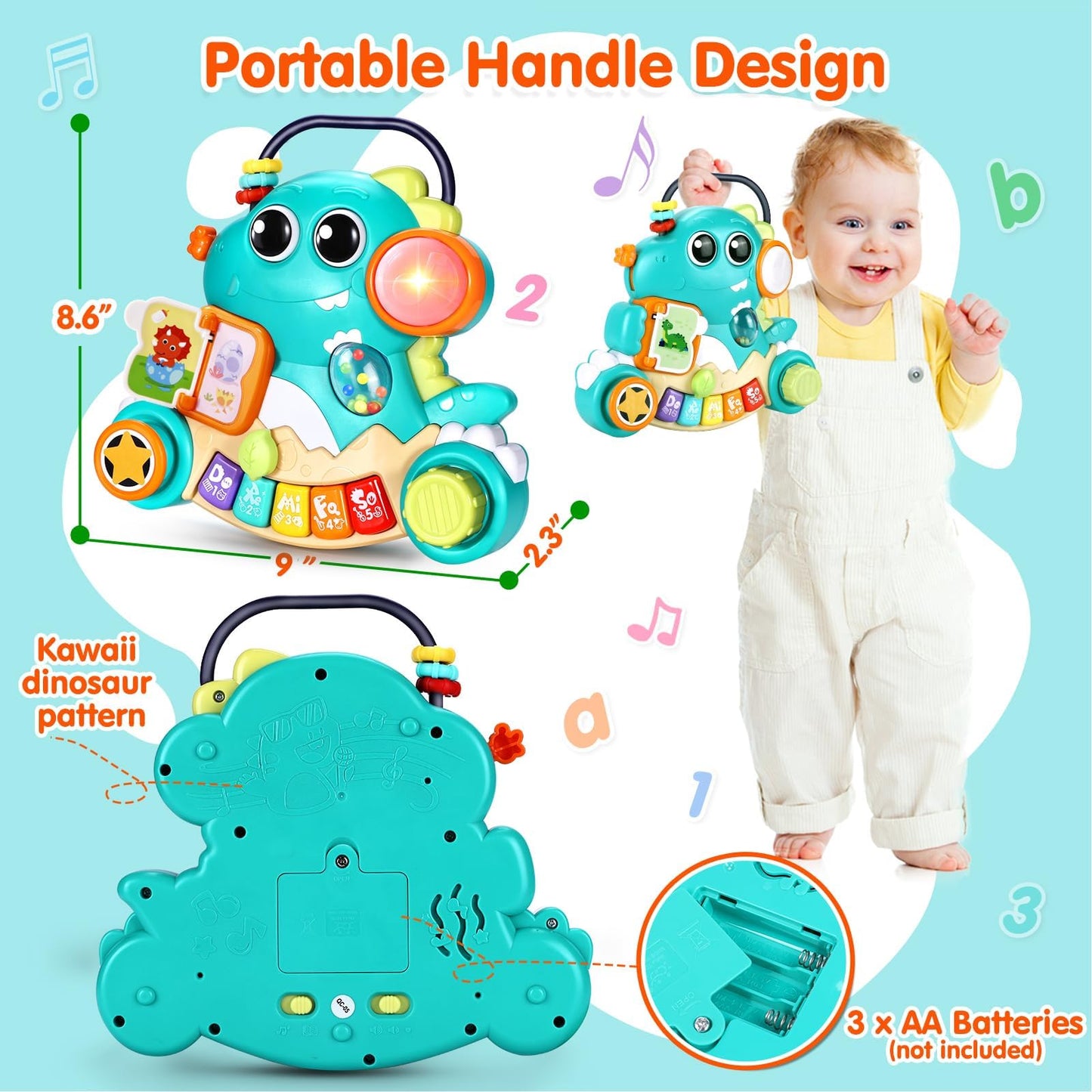 Baby Piano Toy 6 to 12 Months Light Up Music Baby Toys for 0 6 9 12 18 Months Early Learning Educational Piano Keyboard Infant Babies Girl Toy 1 Year Old Boy Girls Gift