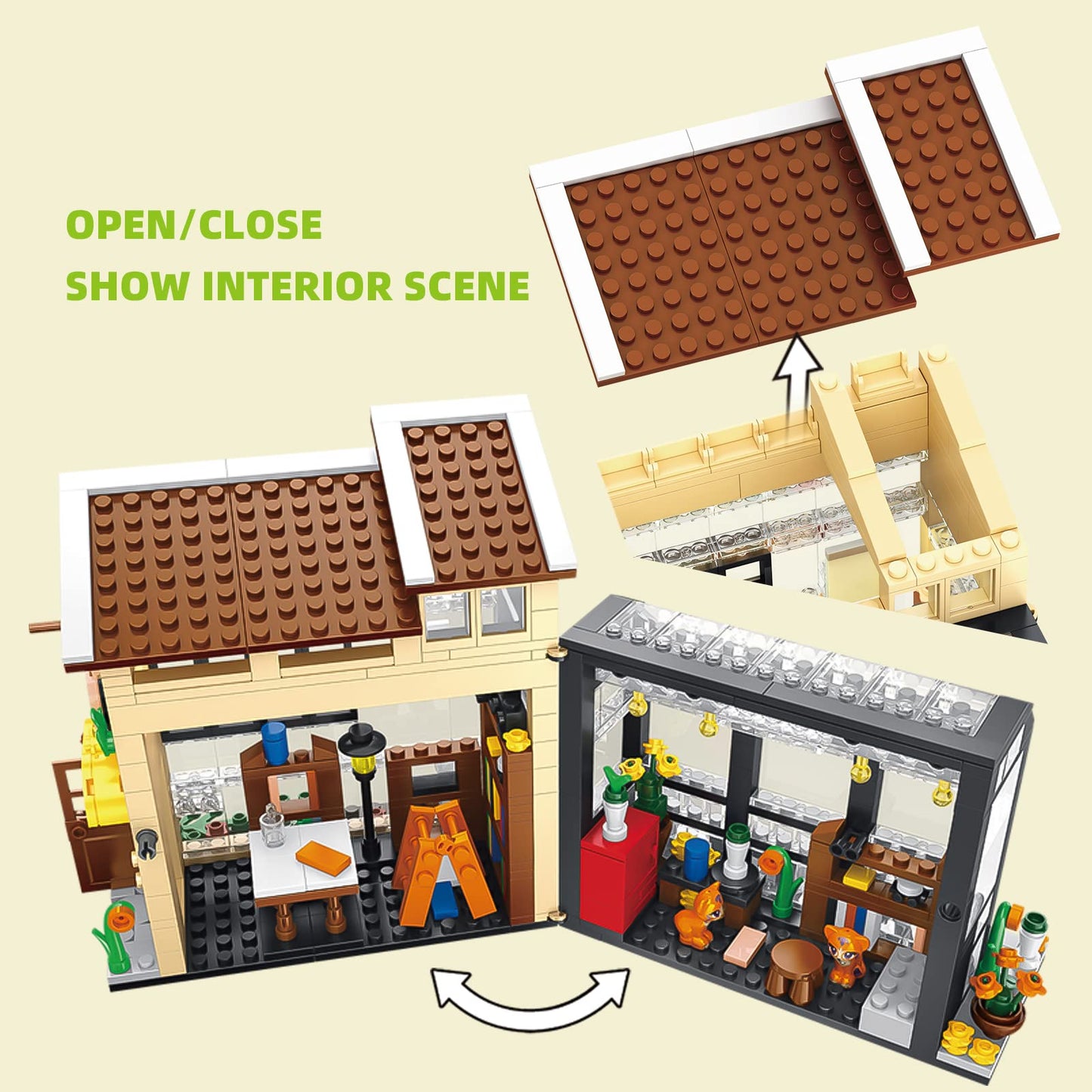 QLT White Flowers House Building Set