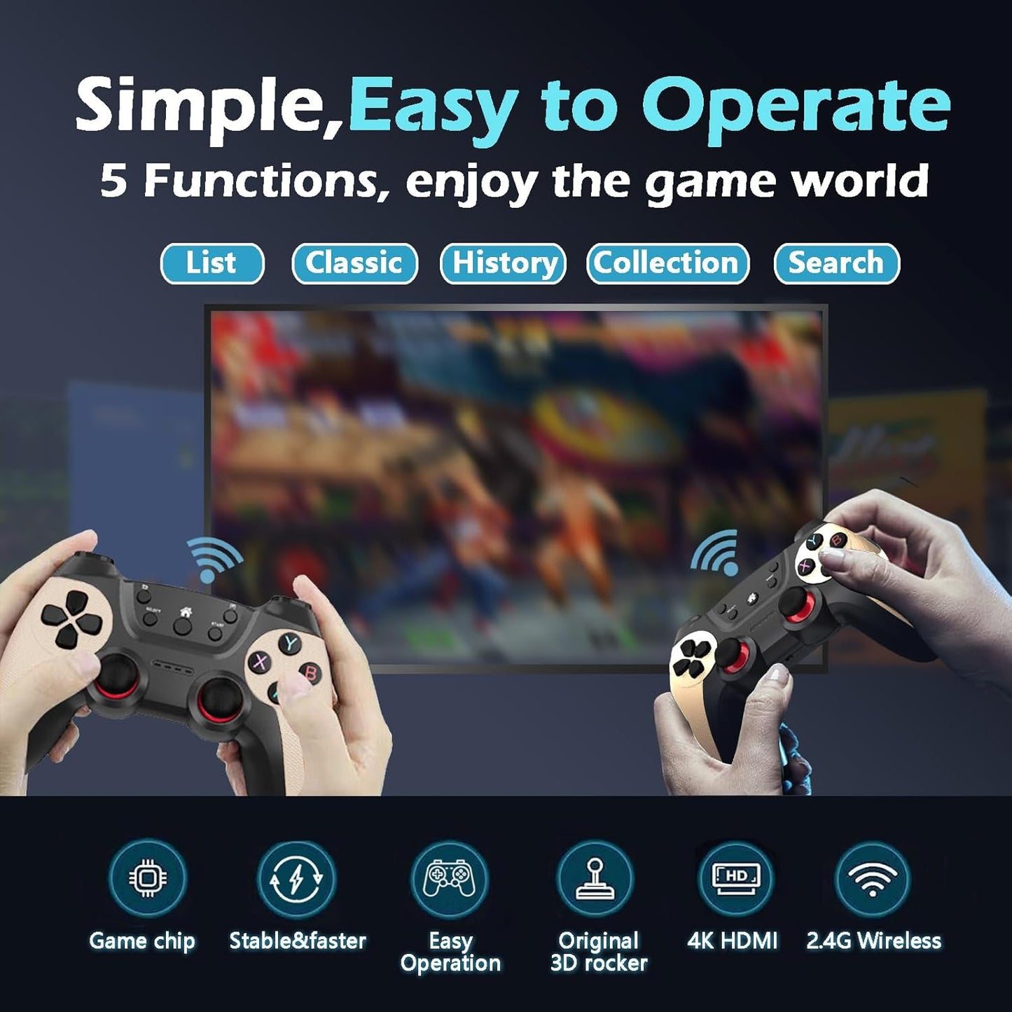Upgraded Wireless Retro Gaming Console