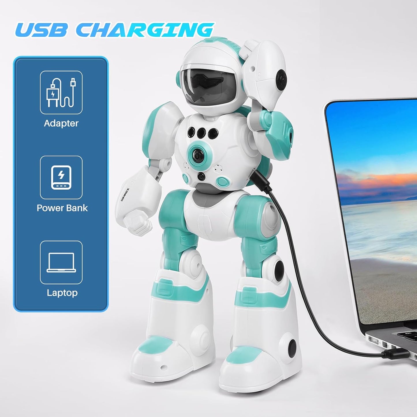 Kids Robot Toys, Remote Control Robot, Programmable Robot with Recorded Voice Music Dance Gesture Control, Gift for Toddler Boys and Girls