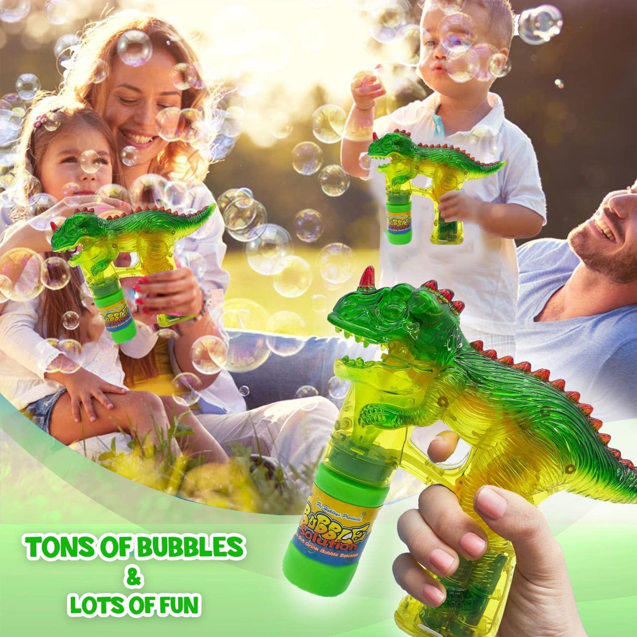 Upgraded Dinosaur Bubble Blower Gun