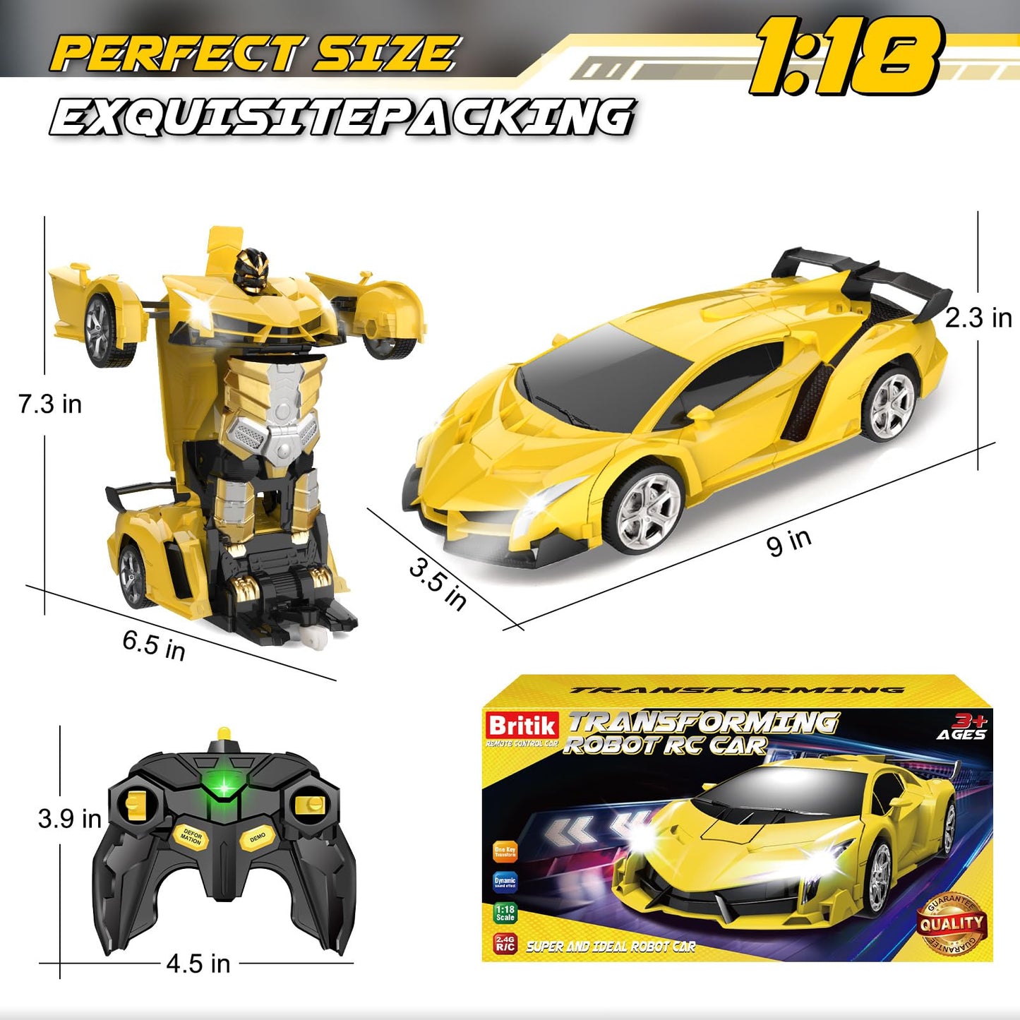 Transform Remote Control Car Toy for Kids