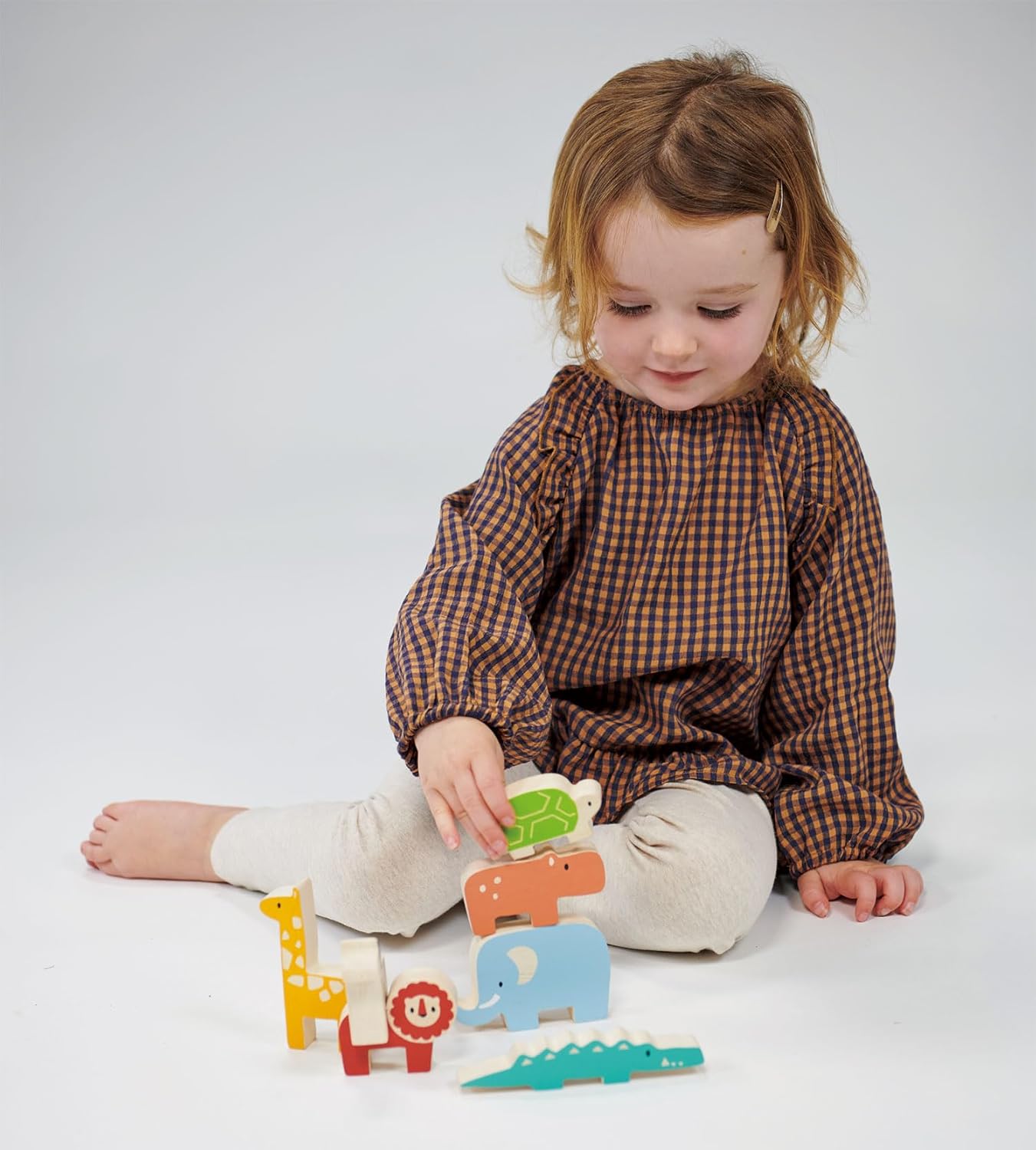 Happy Stacking Safari - 7pc Wooden Stacking Toy